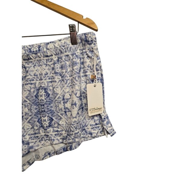 PJ Salvage Sleep Shorts Womens XL Blue Boho Batik Soft Knit Loungewear Sleepwear - Picture 5 of 8